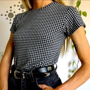 Brandy Melville Houndstooth Shirt